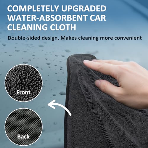 3 Stück Auto Trockentuch XXL, Ultra Wipes Trockentücher, Mikrofasertücher, Quick Dry Towel, Cleanovate Trockentuch, Water Jake Wundertuch, für Duschkabine, Auto, Haushalt, Camping(60 × 40 cm)