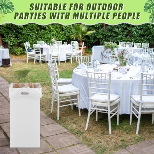 Image of 1 Pcs 20 Gallon Cardboard Trash Cans Disposable and Reusable Corrugated Cardboard Cans Recycling Bins Bulk with 2 Garbage Bags for Parties Events (20 Gallon)