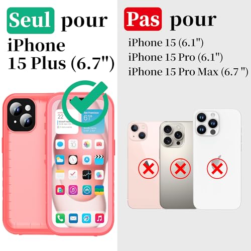 Coque étanche iPhone 15 Plus antichoc : la solution incassable double protection - 2