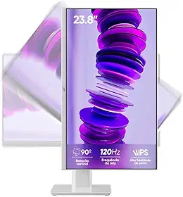 GET - Monitor Pivot Rotativo Vertical 23,8" Get IPS LED Full HD 7ms 120Hz Branco Design Fino