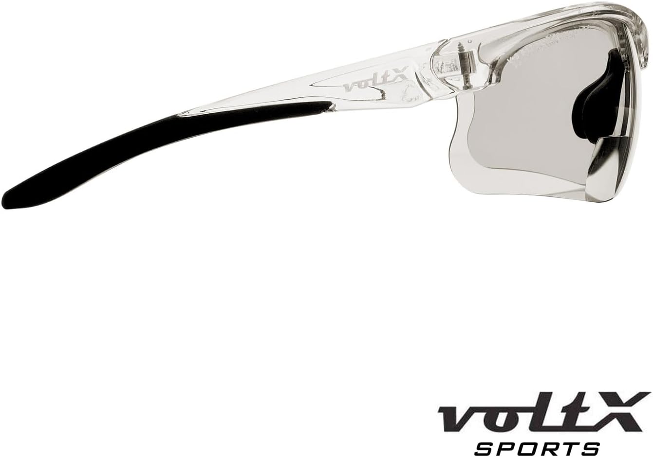 voltX 'ULTIMATE SPORTS' Bifocal Safety Glasses (Clear Frame, Mirror Lens +2.0 Dioptre) - Anti Fog Coated UV400 lens - Adjustable nosepiece - Microfibre Carry Bag