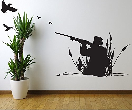 Hunter And Ducks ~ Wall Or Window Decal Ex Large #TOP2