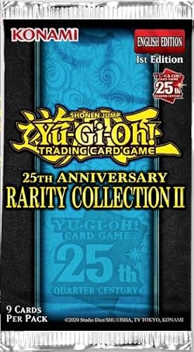 Yugioh! 25th Anniversary Rarity Collection 2-1 x Booster – con 9 cartas al azar – Inglés + Heartforcards Protección de envío