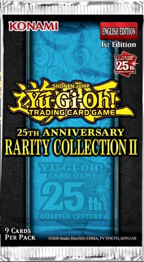 1x Yugioh! 25th Anniversary Rarity Collection 2-1x Booster - with 9 Random - English + Shipping Protection