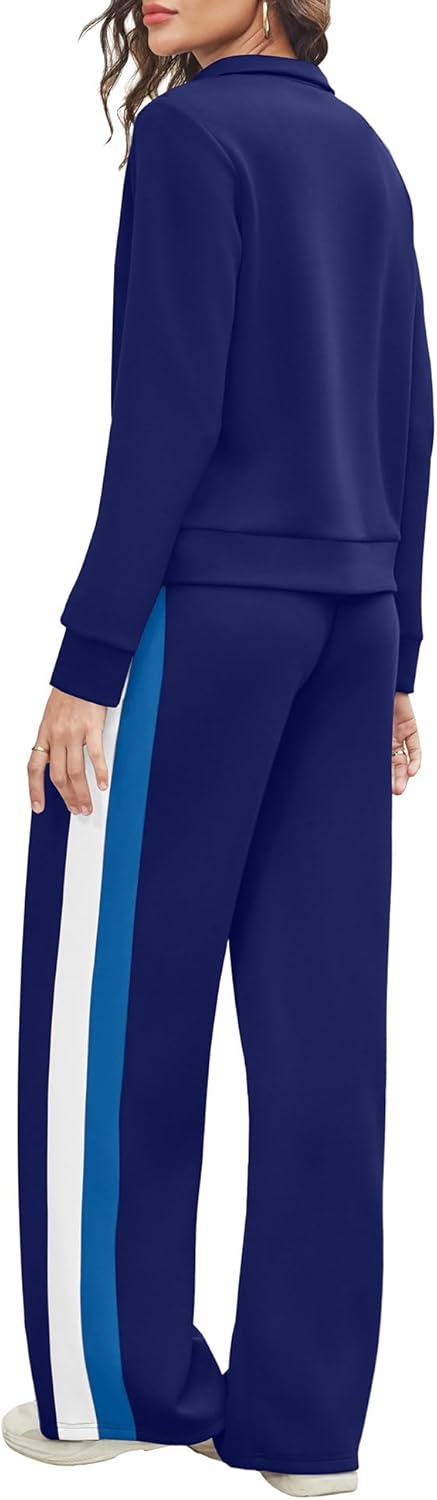 WIHOLL Women 2 Piece Outfits Airport Travel Vacation Sweatsuits Wide Leg Pants Lounge Set 2025 Fashion Clothes - Image 5