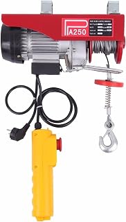 Electric Hoist 250-800kg Crane Portable Lifter Overhead Garage Winch Effort Elevator with Remote Control