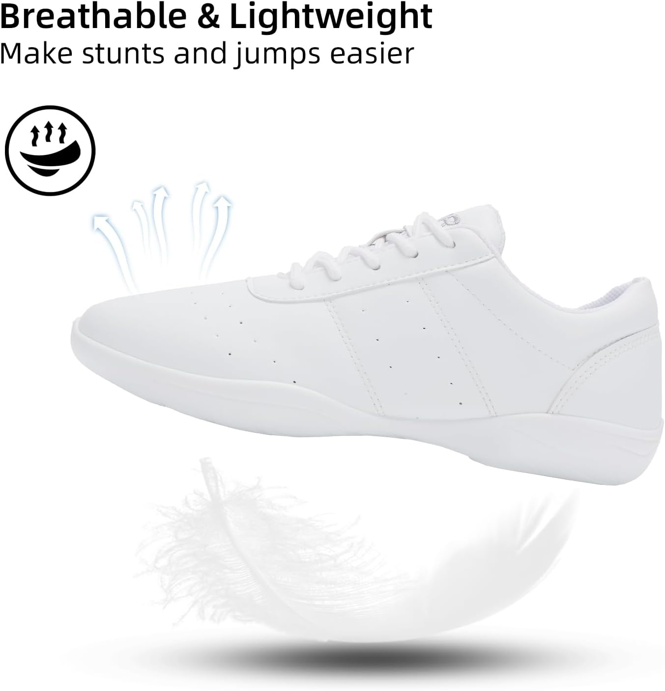 OLORA Girls Cheer Shoes Cheerleading Dance Sneakers Breathable Lightweight Comfortable for Youth Athletic Training Tennis Sport Dancing Cheerleader Competition - Image 5