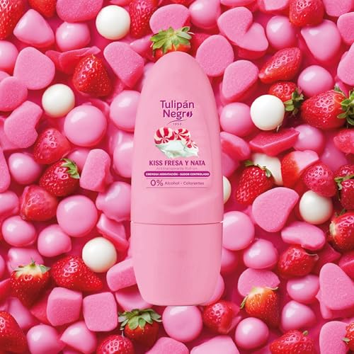 Antitranspirante Roll-On Tulipán Negro Fresa y Nata 50 ml