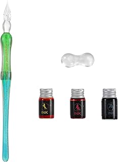 EXCEART 1 Set glass dip pen writing pen glass pen ink dipping pen crystal signature pen kit fashion writing tools glass signature pen crystal pen vintage gift pen