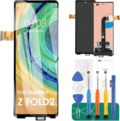 TFT for Samsung Z Fold 2 5g Screen Replacement for Samsung Galaxy Z Fold 2 LCD Digitizer Repair Kits for Samsung SM-F916B Touch Screen Display Assembly Kits Without Frame(Black,NO Fingerprint)
