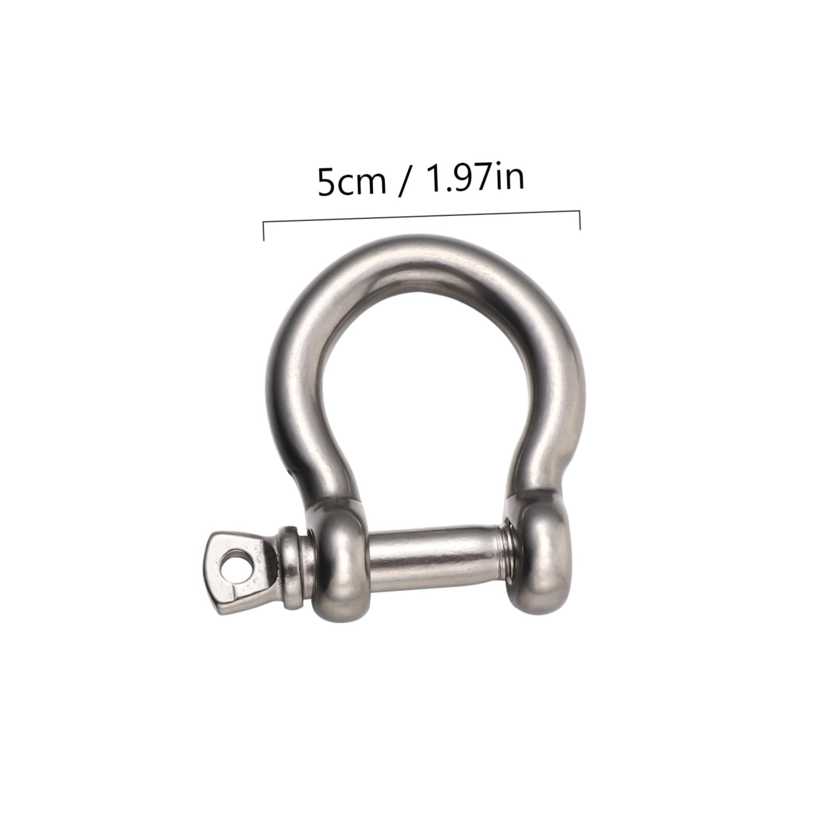 HAPINARY 4pcs Stainless Steel D-Shackle Shaped Lifting Shackles for Winching Recovery