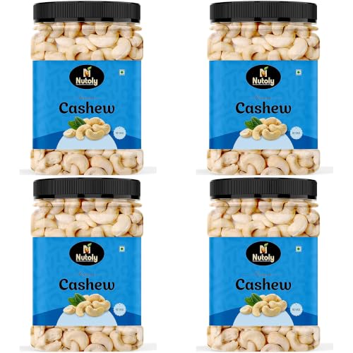 Image of Nutoly Cashew Nuts (Kaju) Pack of 4 (250g x 4=1000g) - Rich in Healthy Fats & Protein - Great for Snacking, Curries & Desserts
