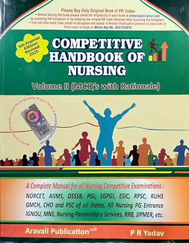 Image of PR YADAV - Competitive Handbook of Nursing - Vol 1 +2 + 3 - Combo Set of 3 Books - 5th PREMIER REVISED EDITION [ORIGINAL BOOKS WITH HOLOGRAM-TOP GRADE ... PRINT] - 2025 Revised Reprint for 2027 Exams