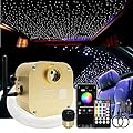 AKEPO 16W RGBW Twinkle Fiber Optic Lights Music + APP Control Star Ceiling Light Kit for Car & Home, RGBW LED Light Engine Driver with Optical Fiber Cable 550pcs 13.1ft/4m 0.75mm + Remote