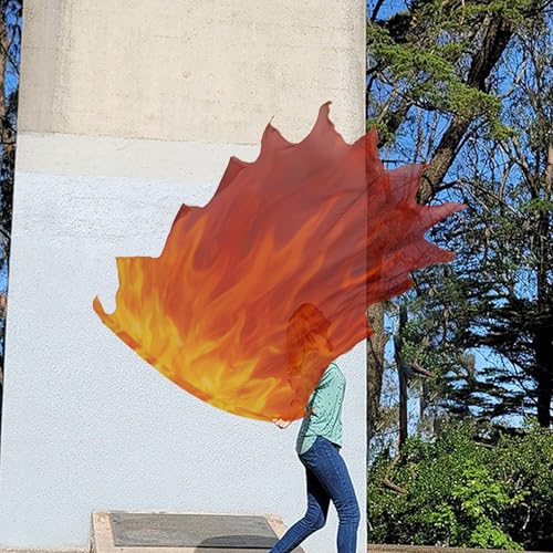 Drapeau prophétique Wucheal pour danse culte et expression corporelle feu