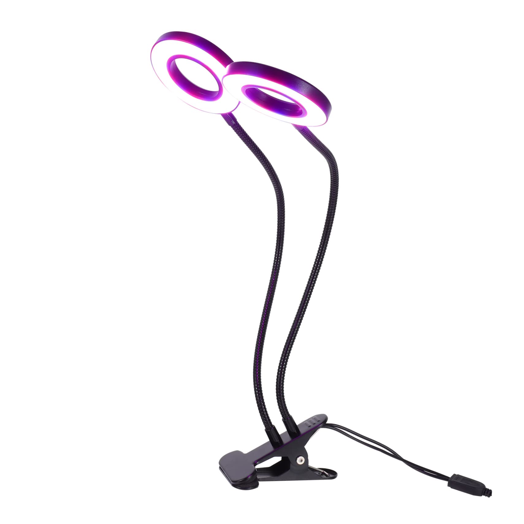Uonlytech Luces Led Ajustables Para Plantas De Interior Luz De Crecimiento Para Cultivo Casero Lámpara De Pinza Para Plantas Cálido y Frío Función De Temporizador