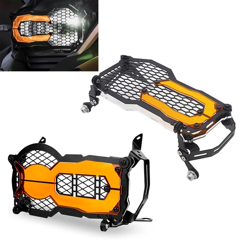 Support de lumière avec patch orange et grille phare moto GS
