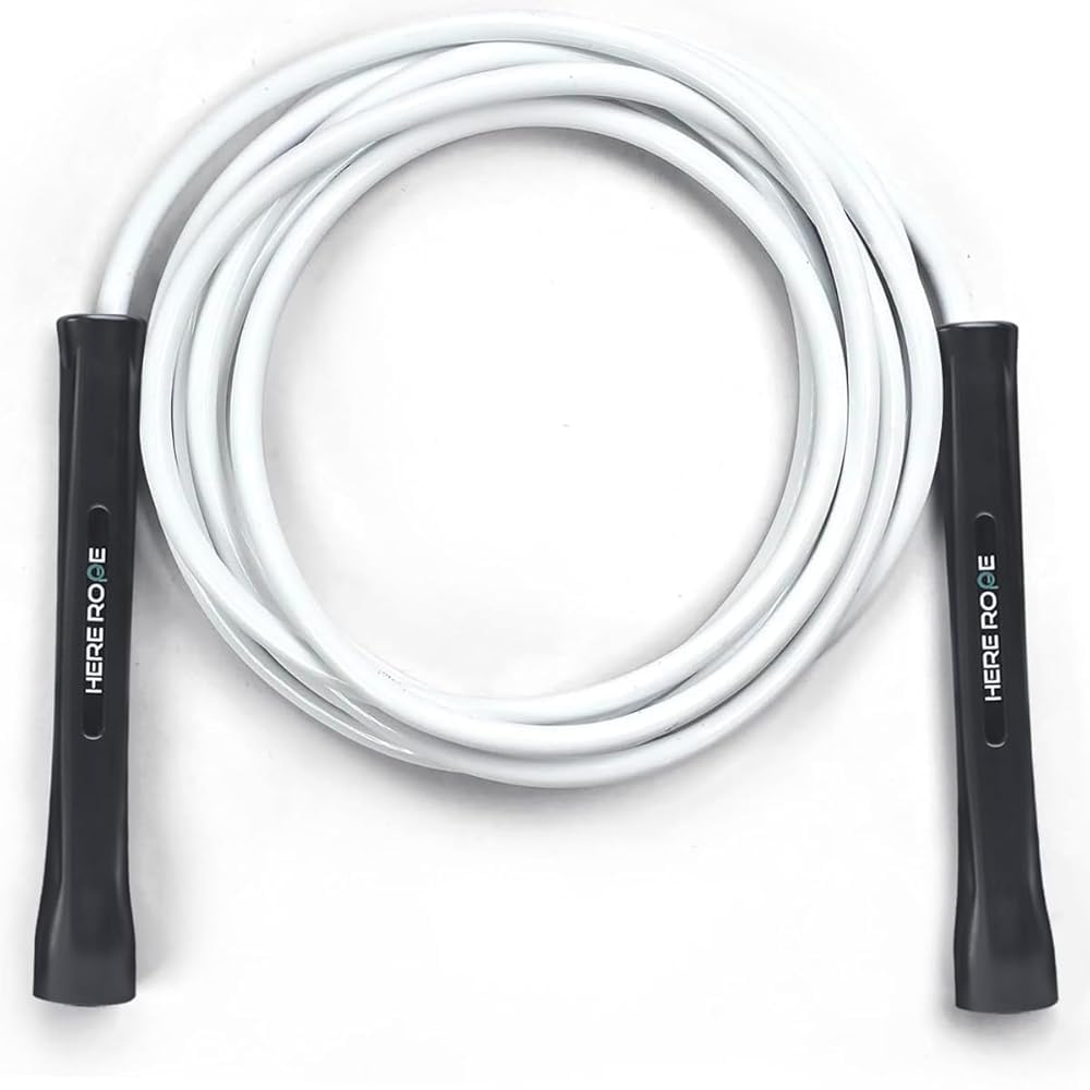 6mm Adjustable Boxing Jump Rope With Inner String Cord, Unbreakable Handles, Hererope Durable Non-Kinking PVC Jump Ropes for Men Women, Exercise Fitness, Indoor Outdoor Use