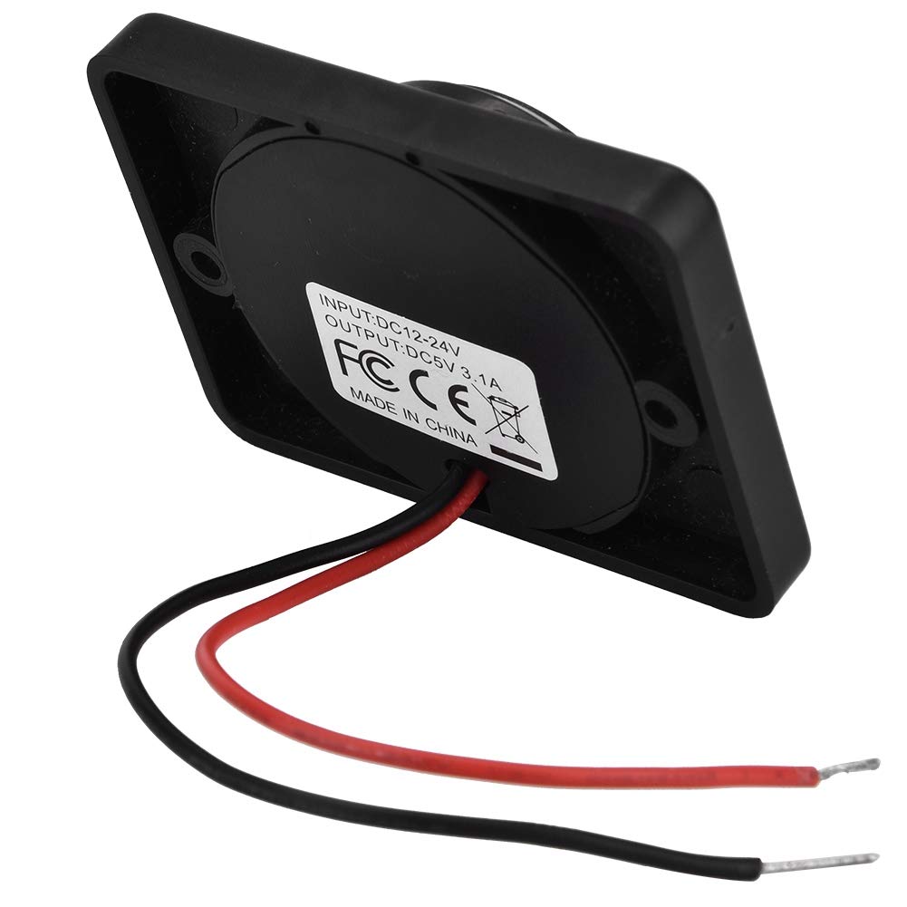 Ładowarka samochodowa USB,Ładowarka USB Moto,Gniazdo Camper USB 12v,3.1A Podwójny samochód Czarny Port USB Wyjście Ładowarka 12V Ładowarka samochodowa