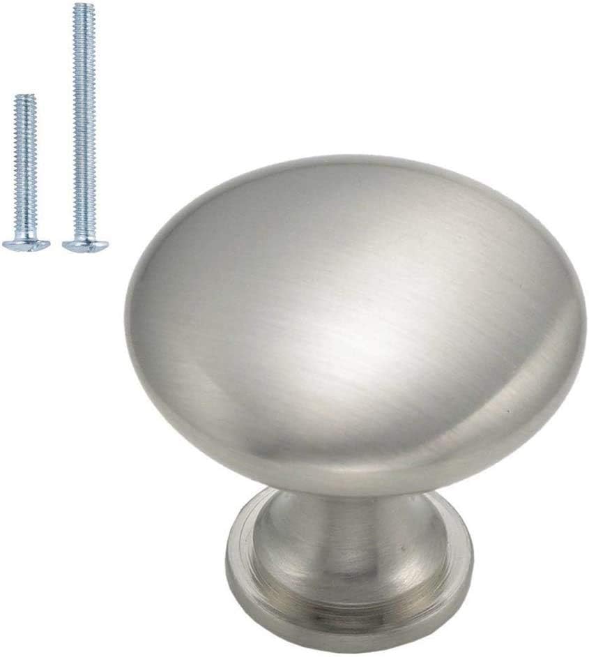 homdiy Knobs for Kitchen 20 Pack Satin Nickel Knobs HD6050SNB Metal Drawer