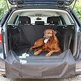 QUALITATIV ÜBERLEGEN - Die Unterseite der Hundedecke Kofferraum ist rutschfest, die Oberseite kratz-, reiß- und wasserfest. Die Klettverschlüsse, Saugnäpfe und Klickverschlüsse sorgen für den sauberen und sicheren Hundetransport im Auto!