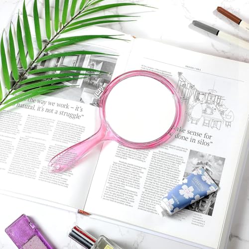 Image of Makeup Mirror with Magnification, for Desk Make Up, Magnifying Hand Held Mirror (transprent)