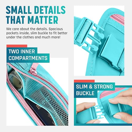 Hidden Money Belt for Travel for Men, Waist Wallet Anti Theft, RFID Passport Holder For Travel Men Or Women, Money Pouch, RFID Passport Holder