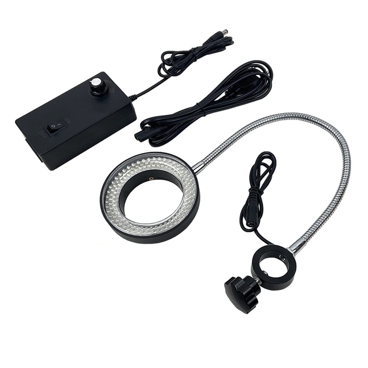 Kit de Accesorios para microscopios Ajustable 650 0k 144 LED Lámpara de iluminador de luz de Anillo for Adaptador de cámara de microscopio estéreo de la Industria Portaobjetos de microscopio