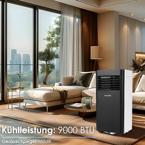 Klimaanlage 3in1 WIFI mobil Fensterabdichtung mit Abluftschlauch 24h Timer Fernbedienung 9000 BTU 3 Modi Aircooler Klimagerät mobile Klimaanlage Air Cooler Klima Anlage Air Conditioner – Bild 6