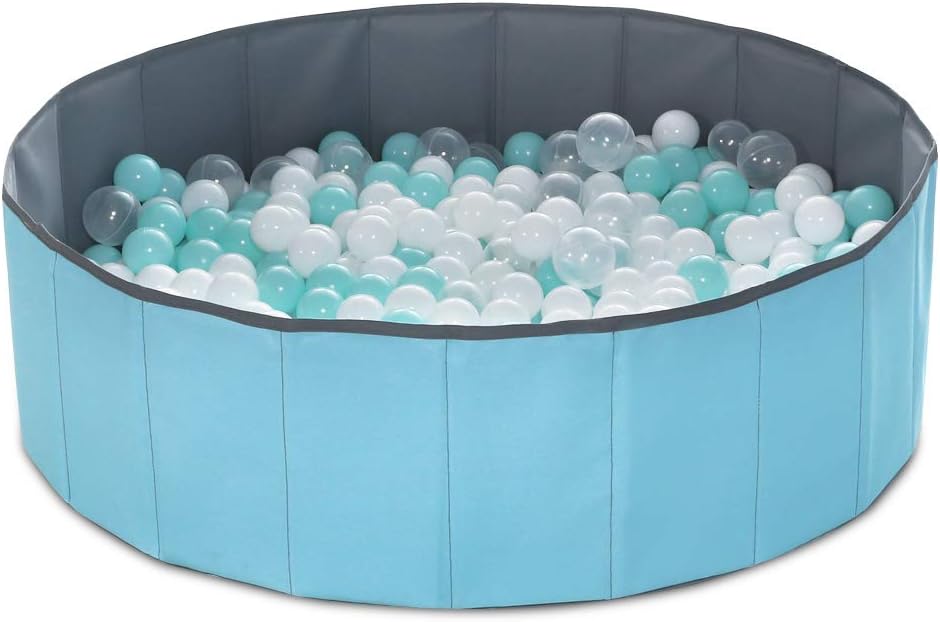 PlayMaty Ball Pits - Folding Portable Baby Kids Play Ball Pool (Balls Not Included) Double Layer Oxford Cloth Not Need to Inflate Stable Ball Pool for Toddler
