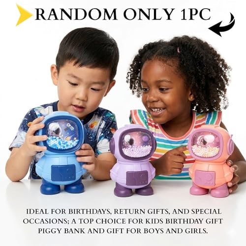 Image of Astronaut Piggy Bank Money Saver Toy for Kids 3+| 1Pc Attractive Big Size Cartoon Space ATM Coin Saving Box with Password Lock Gullak for Boys | Girls Birthday Gift Education & Decoration Item
