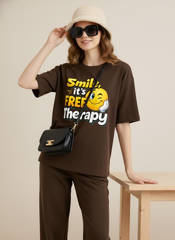 Image of My Swag Women Night Suit Cotton | Stylish Printed T-Shirt Pajama Set | Comfortable Sleepwear, Lounge Wear & Daily Home Wear | Plus Size