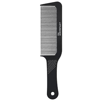 Styling Gear 404 Clipper 9 In. Wavy Tooth Flat Top Clipper Blending Comb Cutting Barber Hairstylist Combs Flexible 1 Pc. Black