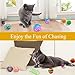 LASOCUHOO Cat Toys Kitten Assortment - Rainbow, Crinkle, Sparkle, Bell & Sisal Balls for All Cats - 30 Packs