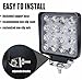 Led Light Bar, Turboo 10PCS 4inch 48W Led Work Light Square Spot Lights Off-road Lights Led lights for Trucks,Off-road Vehicle, ATV, SUV, UTV, 4WD, Jeep, Boat and More
