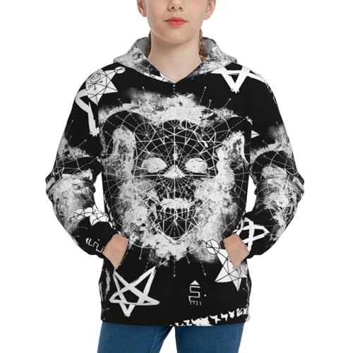Devil Skull Kid Hoodies Boys Sweatshirts Girls Pullover with Pocket