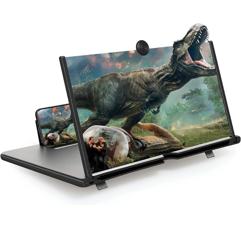 3D HD Mobile Phone Screen Magnifier with Foldable Stand,Portable Screen Amplifier,Video Enlarger for Smartphones,Eye Protection Screen Expander for Movies, Gaming & Reading, 8 Inch-picture-15