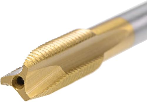 Miniatura 5 de uxcell Tapón de punta en espiral roscado M8 x 1 rosca, roscas de tierra H2 3 flautas, acero de alta velocidad HSS 6542, recubierto de titanio,