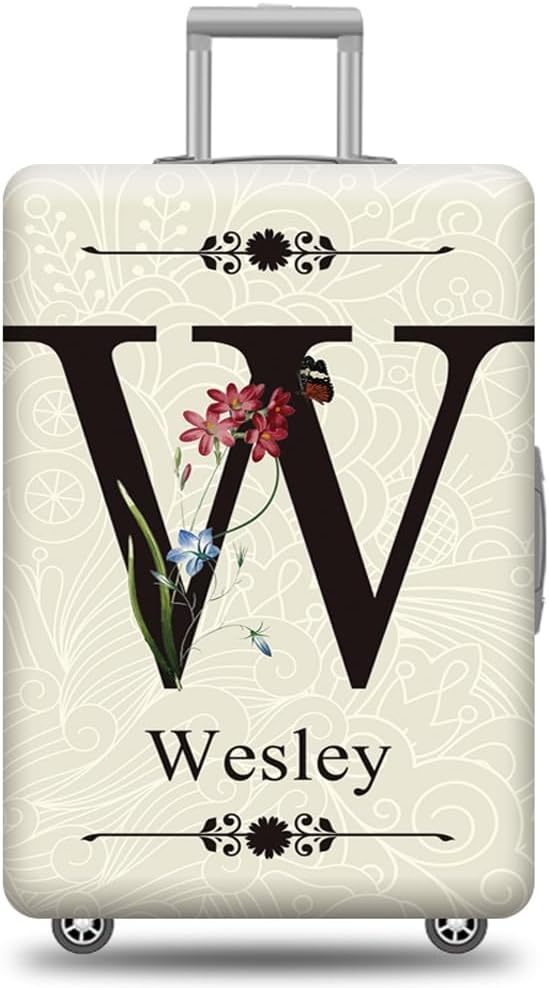 Personalized Suitcase Cover Custom Travel Luggage Cover Add Your Photo Text Elastic Washable Suitcase Baggage Protector Fits 29-32 Inch B001