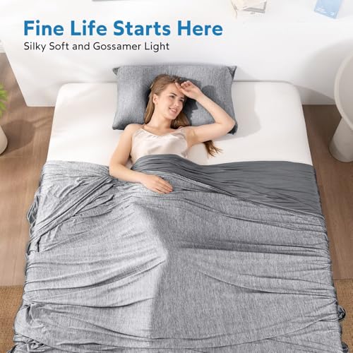 Image of HOMFINE Cooling Blanket for Hot Sleepers Oversized Size, Black 120 inchx120 inch