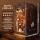 Lycidae DIY Magical World Book Nook Kit & Dollhouse Craft Kits für Erwachsene DIY Miniature House mit Licht, 3D Puzzle Buchstützen aus Holz, Kreative Geschenkdekoration für Erwachsene ab 14+