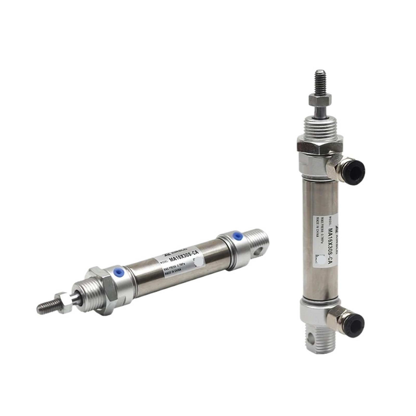 Cylindre pneumatique en acier inoxydable à double effet fluide