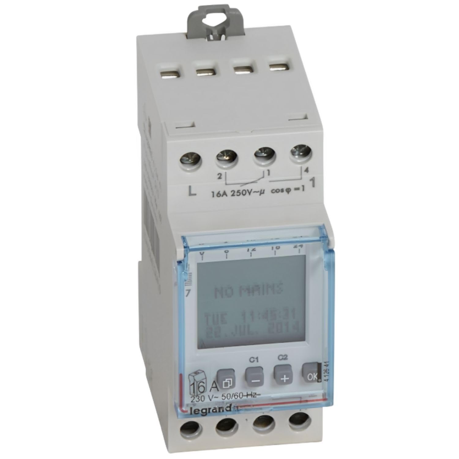 Legrand, 412641, 2-Channel Digital Settimana Alpharex D22, 230 V, 50/60 Hz, 2X 56 Programmi-image