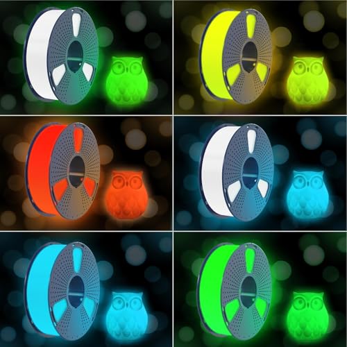 Image of SUNLU PETG Glow in The Dark Filament, Luminous 3D Printer Filament 1.75mm, High Brightness and High Impact Strength Glows Filament, Dimensional Accuracy + /- 0.02mm, 1kg Spool. (Red PETG, Glow Red)