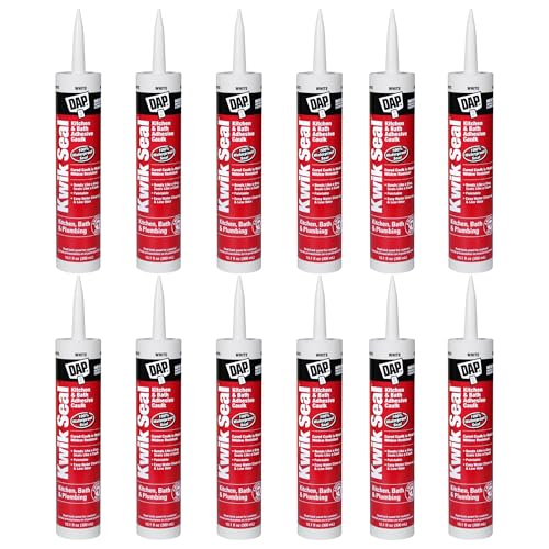 DAP Kwik Seal White Kitchen and Bath Adhesive Caulk, 12-Pack