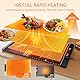 Warmhalteplatte für Essen, Schnellheiztablett, Tragbare Lebensmittelheizung, Mit Kinderschloss und Automatischem Abschalten, 5 Einstellbarer Temperatur Food Warmer für Backen Reisen Buffet Partys