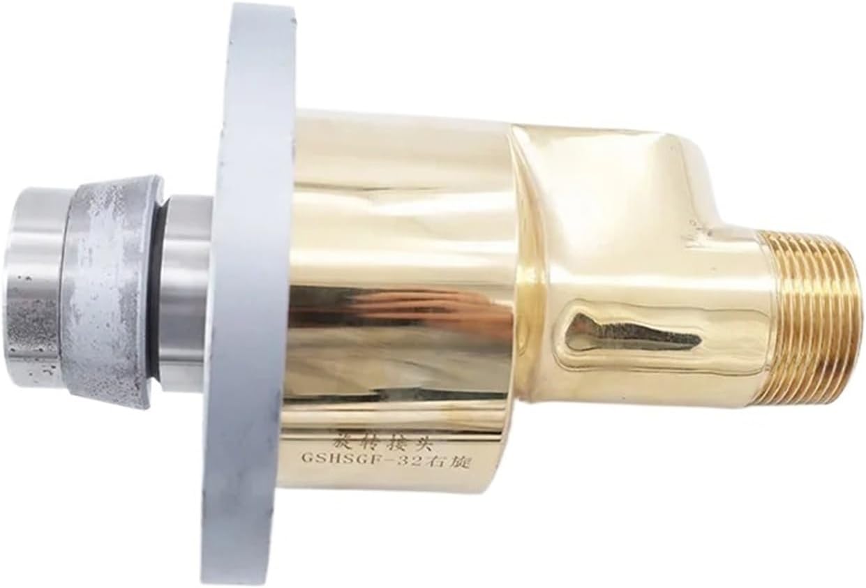 HS-GF20-8 3/4-1/4 Inch Left/Right-Hand Thread Steam Rotary Joint Hot Cold Water Rotating Connector Flange Brass Swivel Fitting(Right Thread,Hot Water (120C))