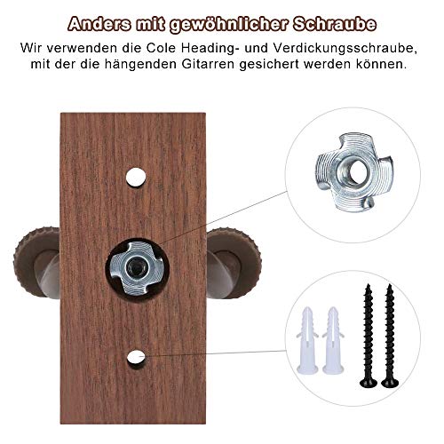 Lot de 2 supports muraux pour guitare, Support mural pour guitare en bois dur Neboic, Crochet de guitare en noyer noir… - Les Beatles, Paul McCartney, John Lennon, RIngo Starr, George Harrison Lot de 2 supports muraux pour guitare, Support mural pour guitare en bois dur Neboic, Crochet de guitare en noyer noir… – Image 7