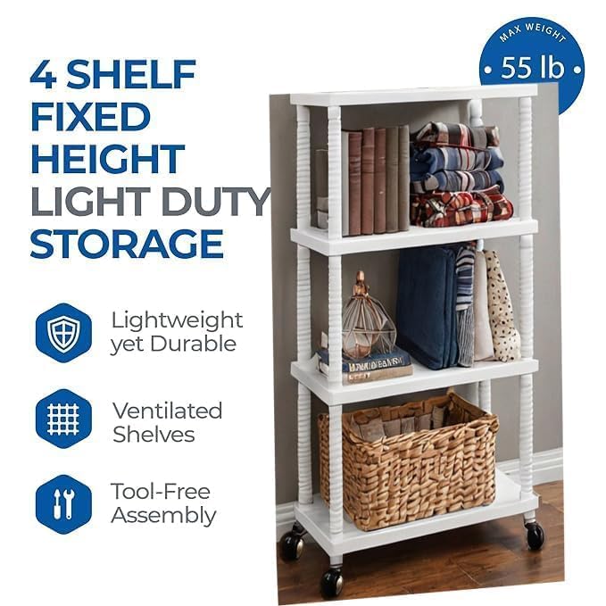 Image of YouCopia Book Self - 6 Layer Portable Book Shelf, Kids Books Racks for Home Plastic, Bookshelf for Home, Book Shelves, Book Stand, Book Organizer, Book Rack for Study Room