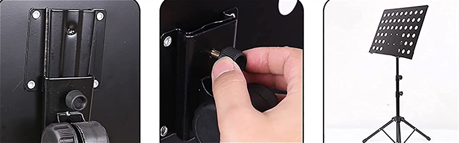 Leggii Musicali Spartiti Stand Professionale Regolazione della Regolazione Altezza Portatile Professionale Stand con la Borsa di Trasporto Metallo Pieghevole Sollevamento Musicale